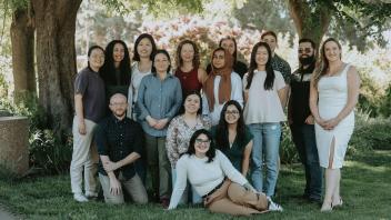 Lein Lab in a formally posed outside by professional photographer